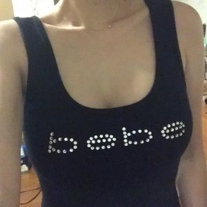 XS Bebe Black tank top